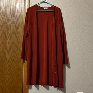 White Birch Brick Long Sleeve Cardigan